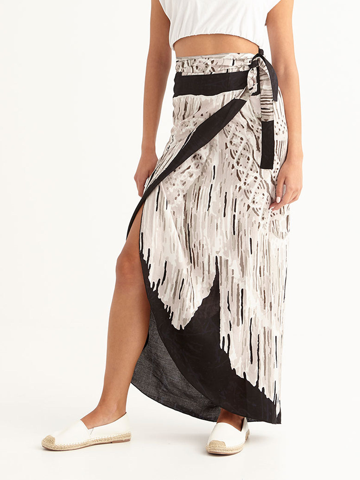 MACRAME BLACK wrap skirt