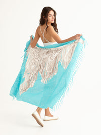 MACRAME TURQUOISE pareo sarong