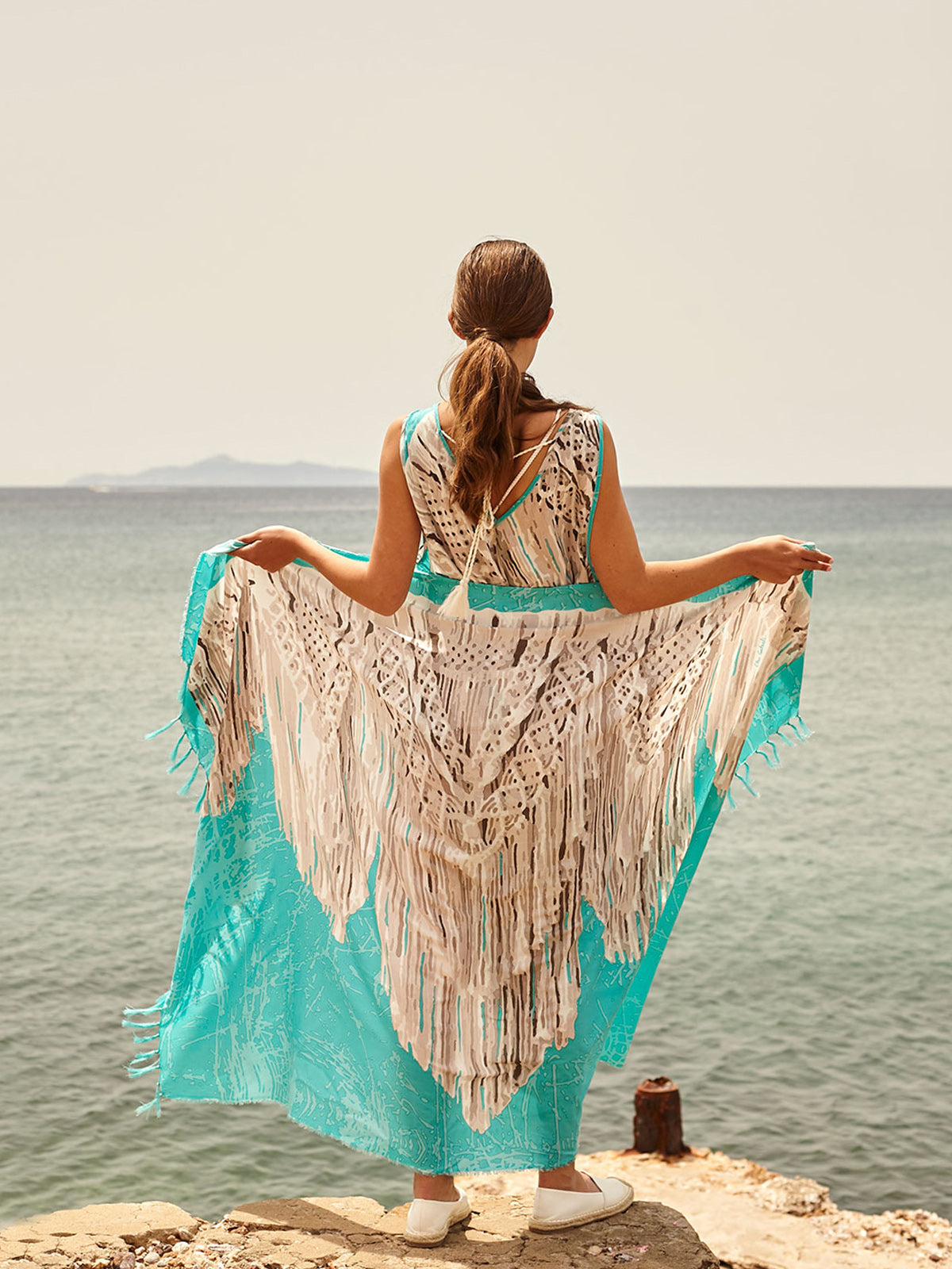 MACRAME TURQUOISE pareo sarong