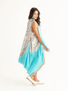 MACRAME TURQUOISE pareo vest