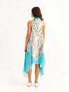 MACRAME TURQUOISE pareo vest