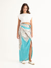 MACRAME TURQUOISE wrap skirt