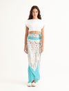 MACRAME TURQUOISE wrap skirt