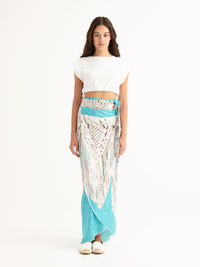 MACRAME TURQUOISE wrap skirt