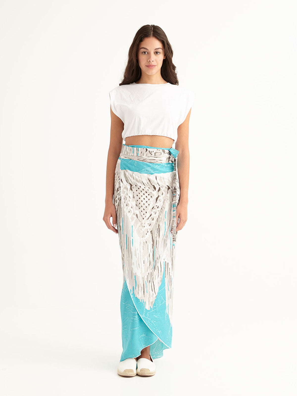 MACRAME TURQUOISE wrap skirt