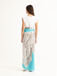 MACRAME TURQUOISE wrap skirt