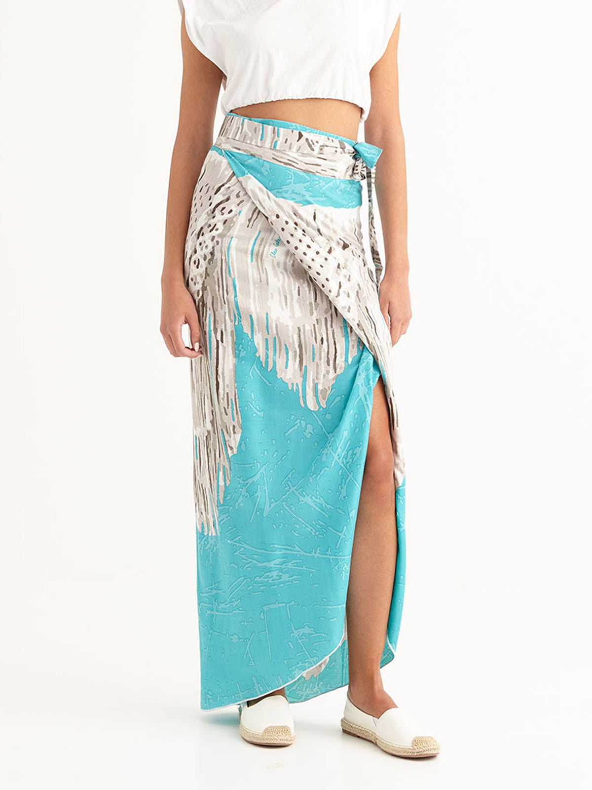 MACRAME TURQUOISE wrap skirt