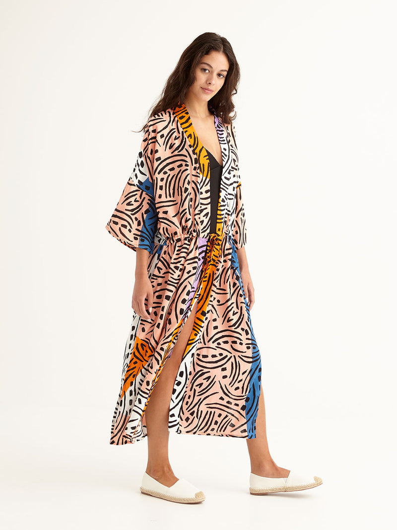 LONG WEEKEND beach robe with side pockets