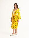 STRAW beach robe with side pockets