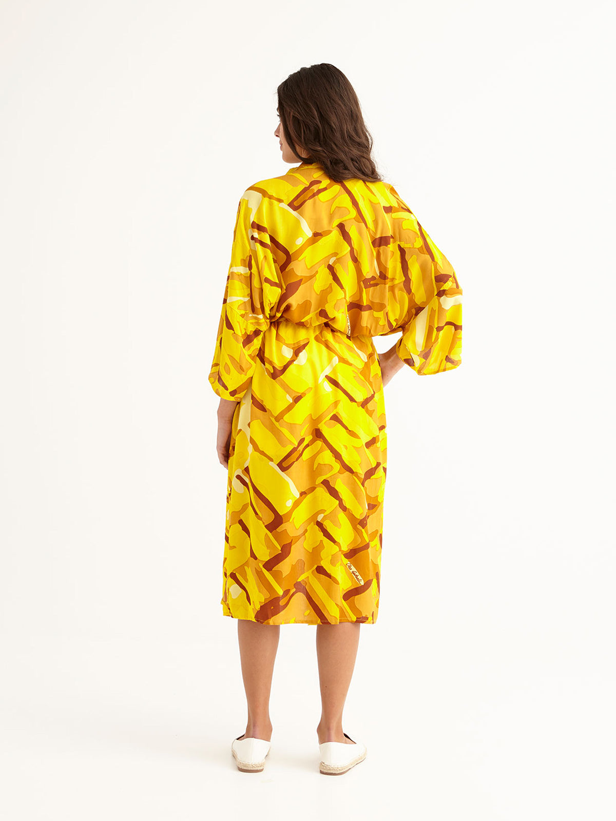 STRAW beach robe with side pockets