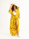 STRAW beach robe with side pockets