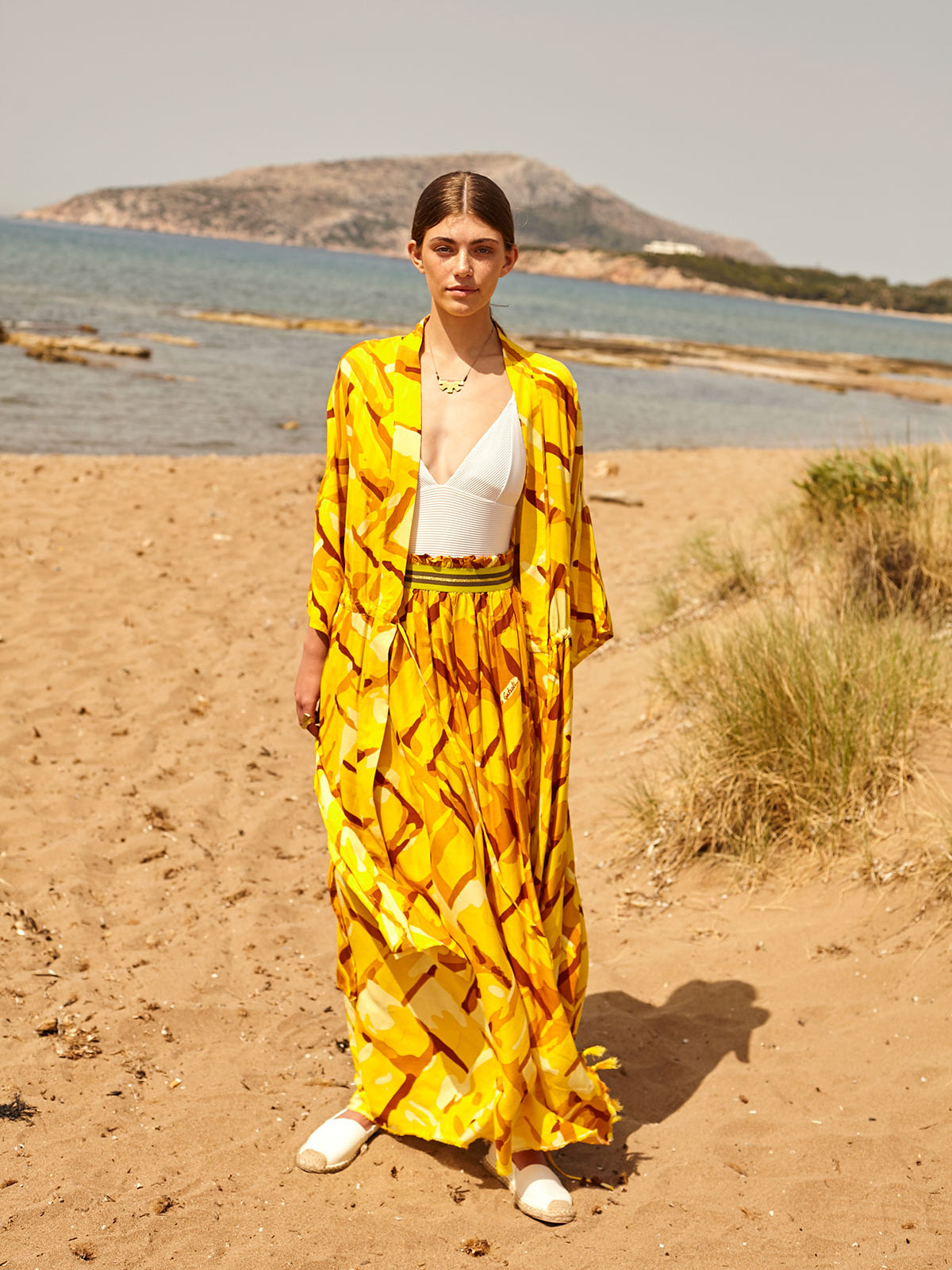 STRAW maxi pareo skirt