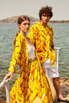 STRAW maxi pareo skirt
