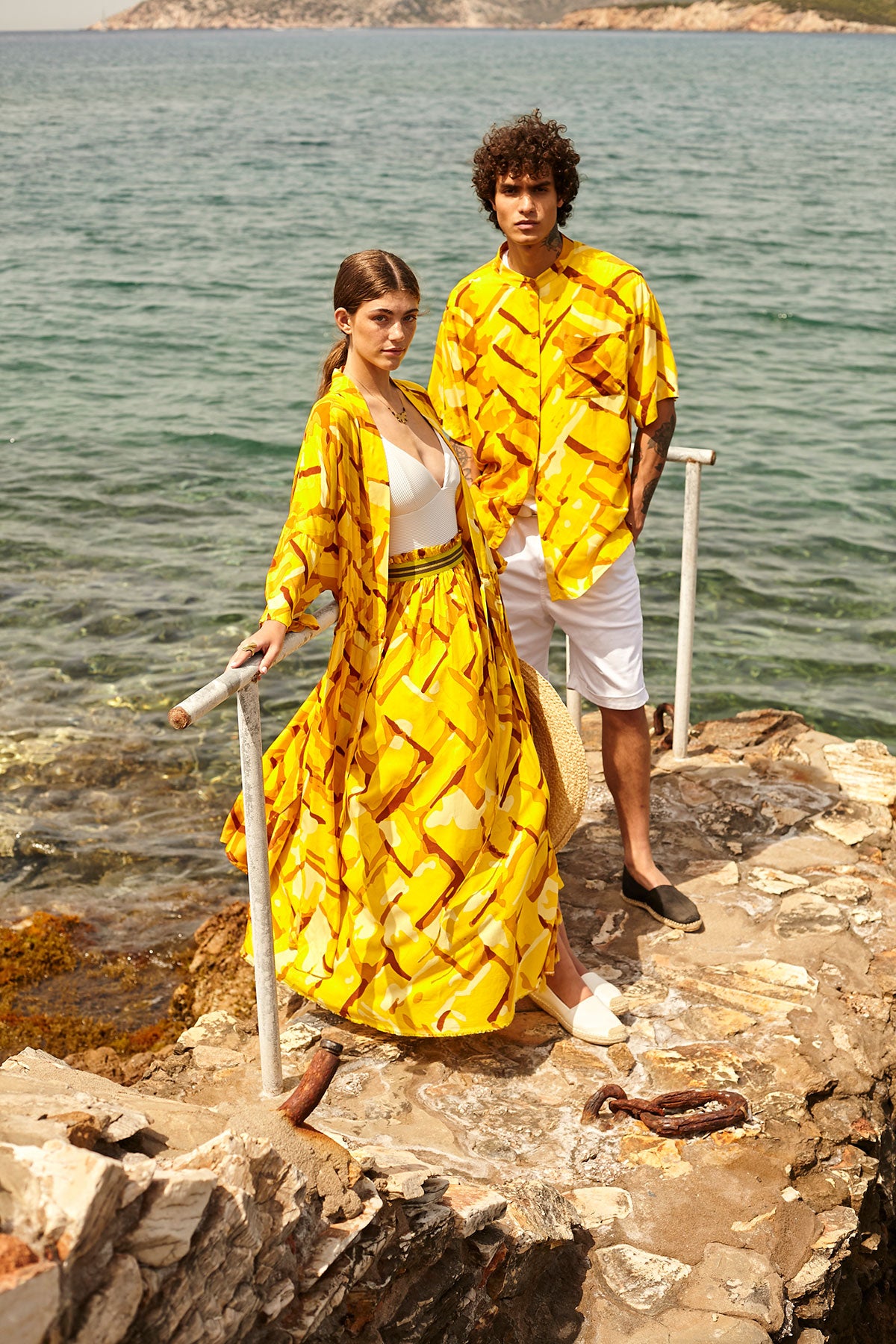 STRAW maxi pareo skirt