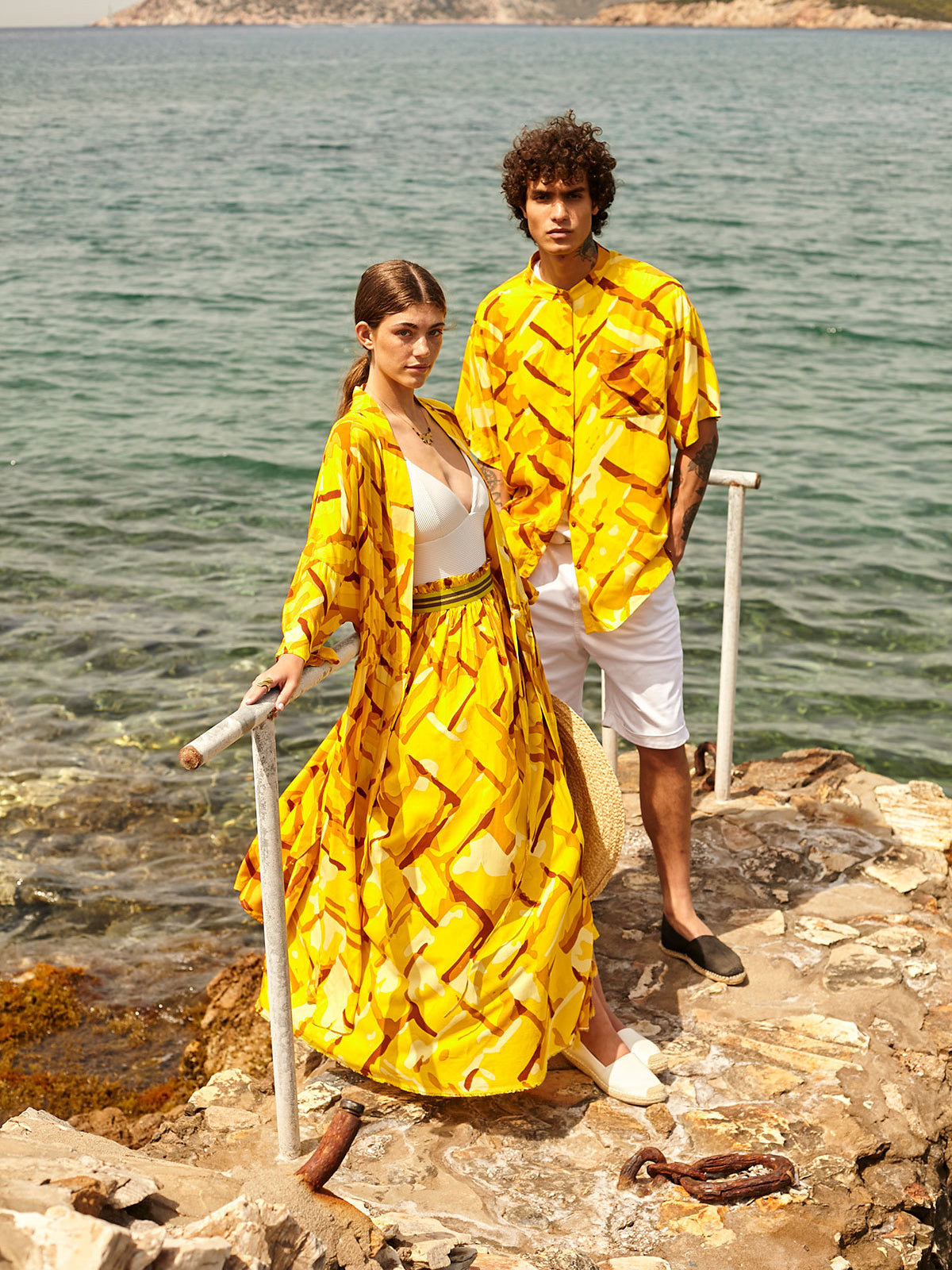 STRAW maxi pareo skirt