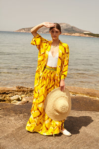 STRAW maxi pareo skirt