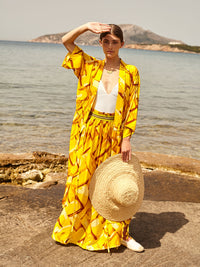 STRAW maxi pareo skirt