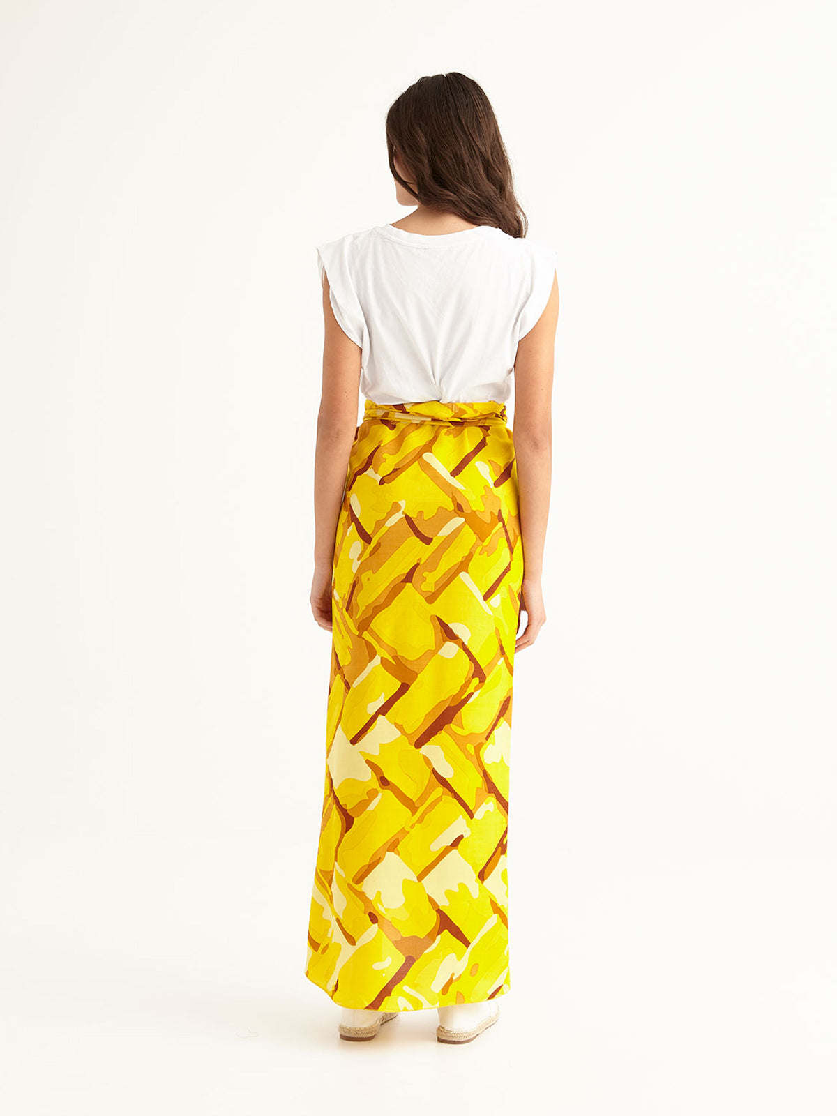 STRAW wrap skirt