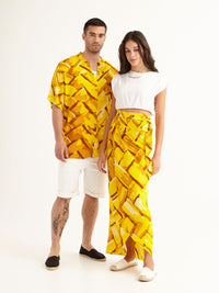 STRAW wrap skirt