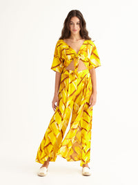 STRAW maxi pants