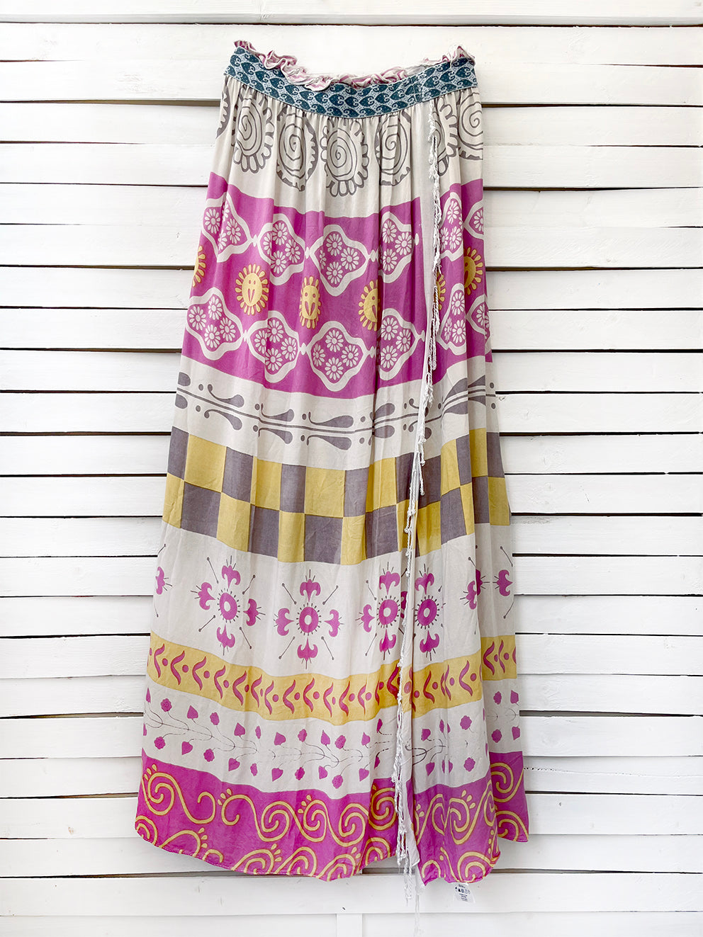 BEACH FLORAL maxi pareo skirt