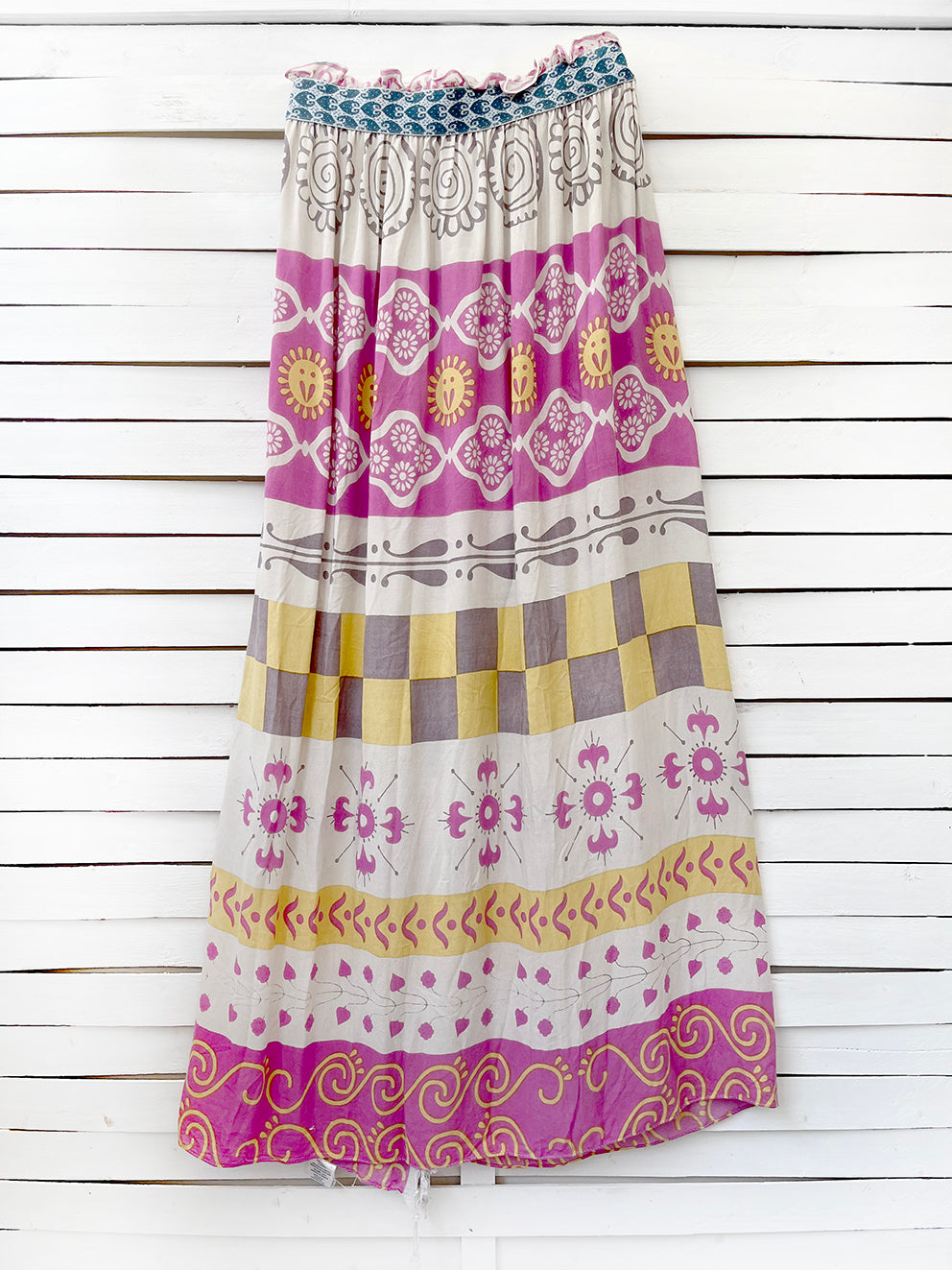 BEACH FLORAL maxi pareo skirt