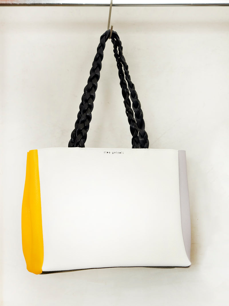 ECO LEATHER shoulder bag - white
