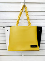 ECO LEATHER shoulder bag - yellow