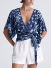SEQUINS wrap kimono top