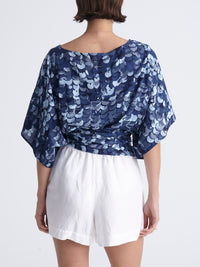 SEQUINS wrap kimono top