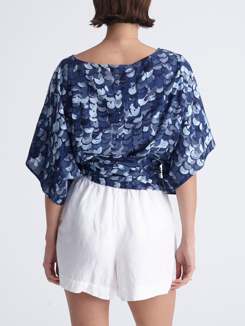 SEQUINS wrap kimono top