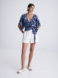 SEQUINS wrap kimono top