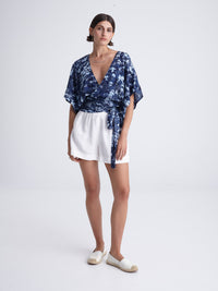 SEQUINS wrap kimono top