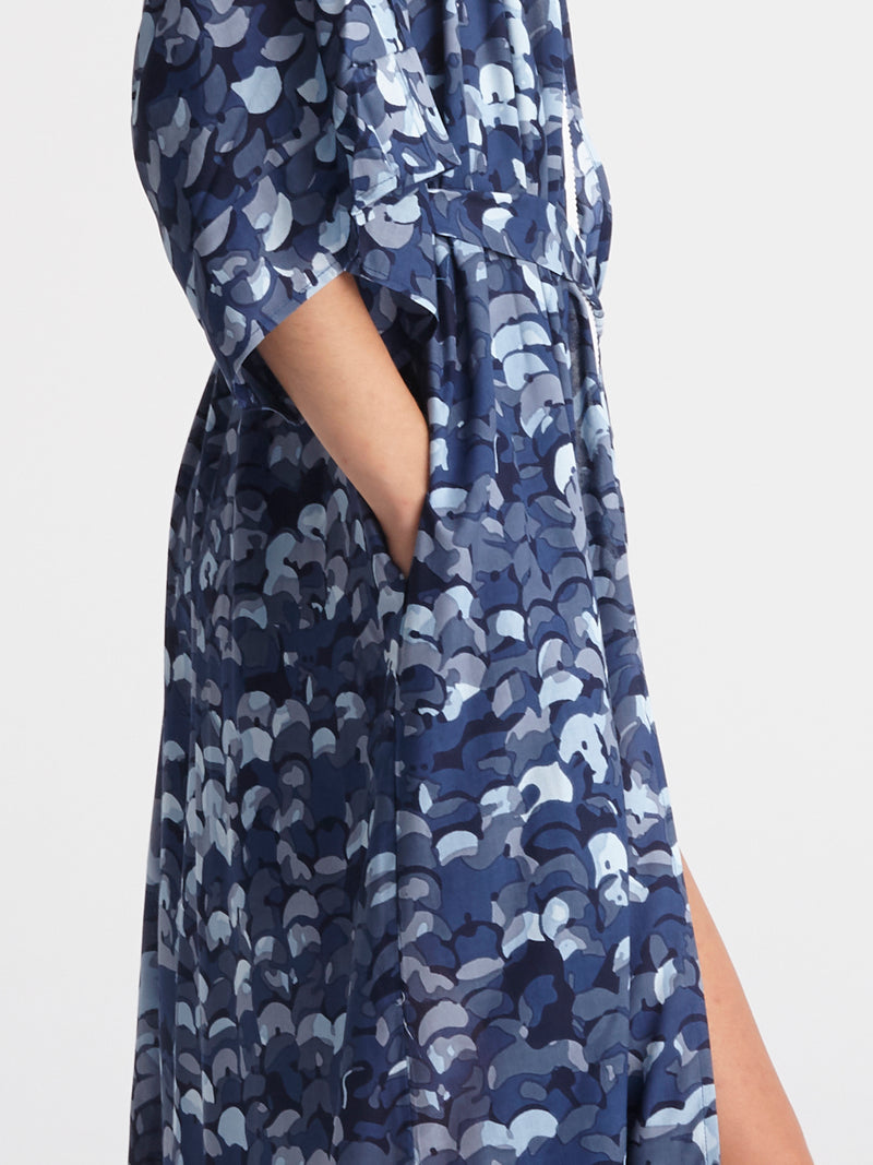 SEQUINS maxi kimono with double shoulders