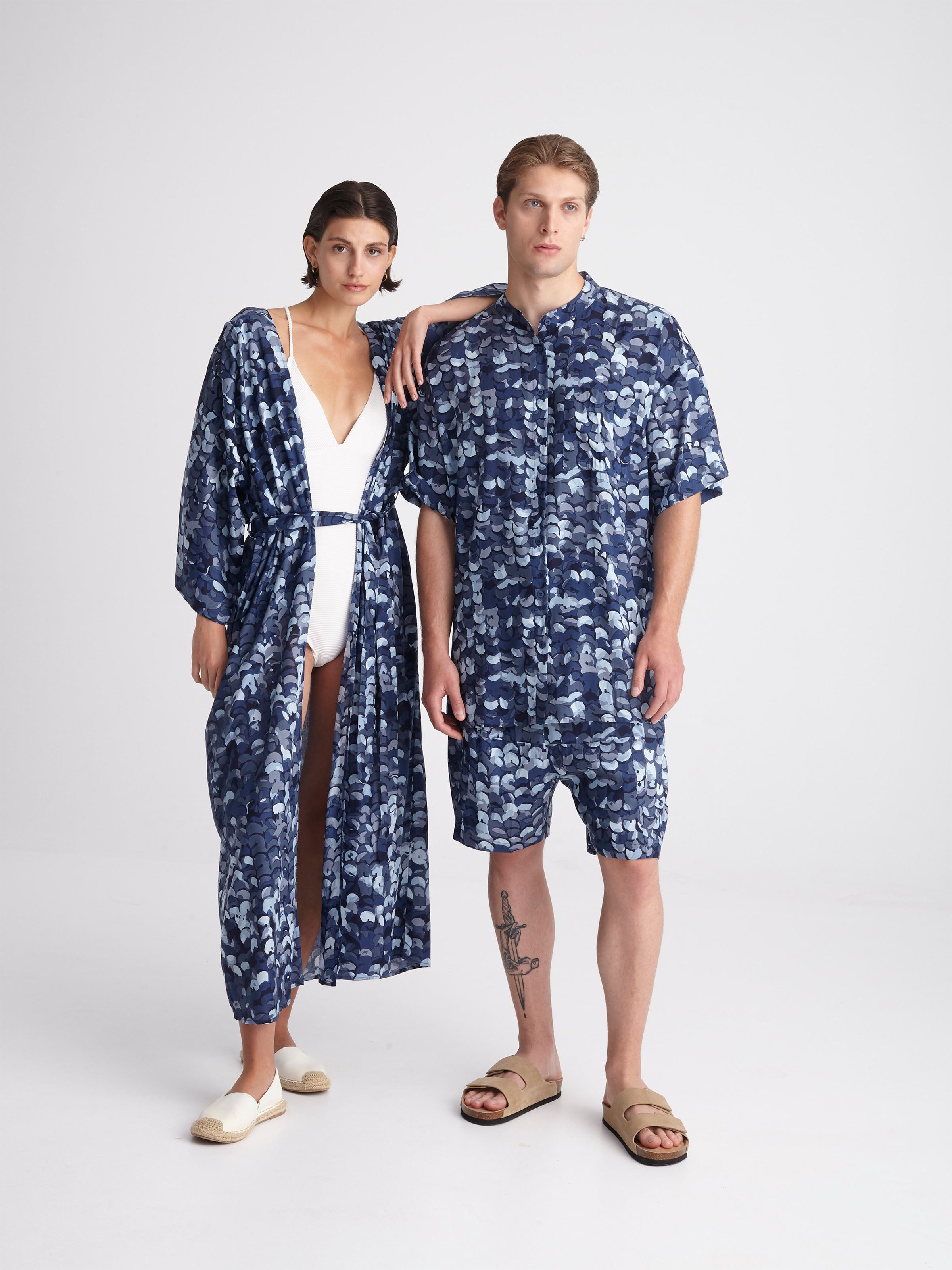 SEQUINS maxi kimono with double shoulders