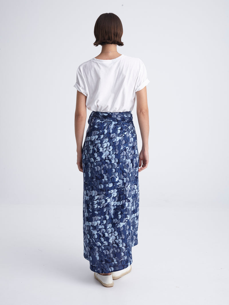 SEQUINS wrap skirt
