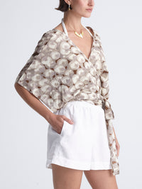 PEARLS wrap kimono top