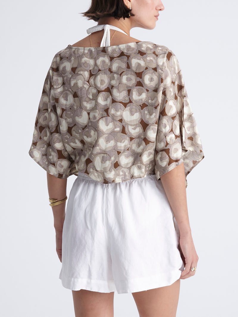 PEARLS wrap kimono top