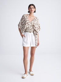 PEARLS wrap kimono top