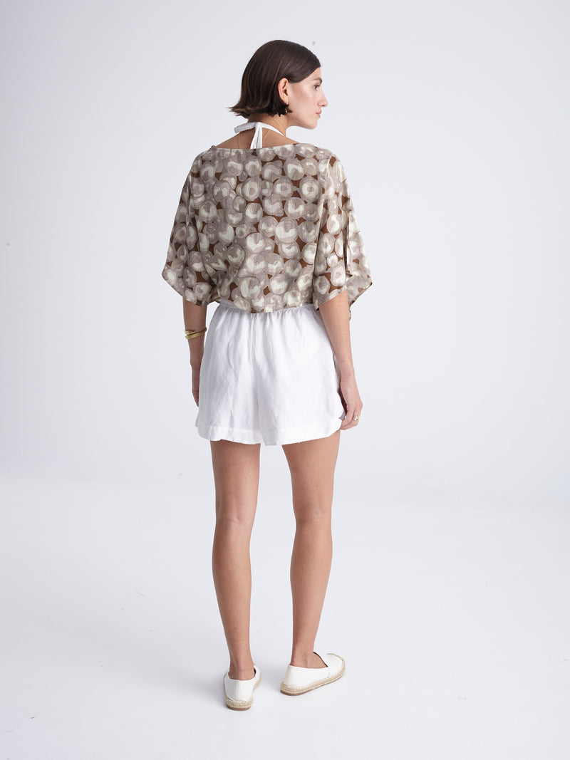 PEARLS wrap kimono top