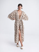 PEARLS maxi kimono with double shoulders