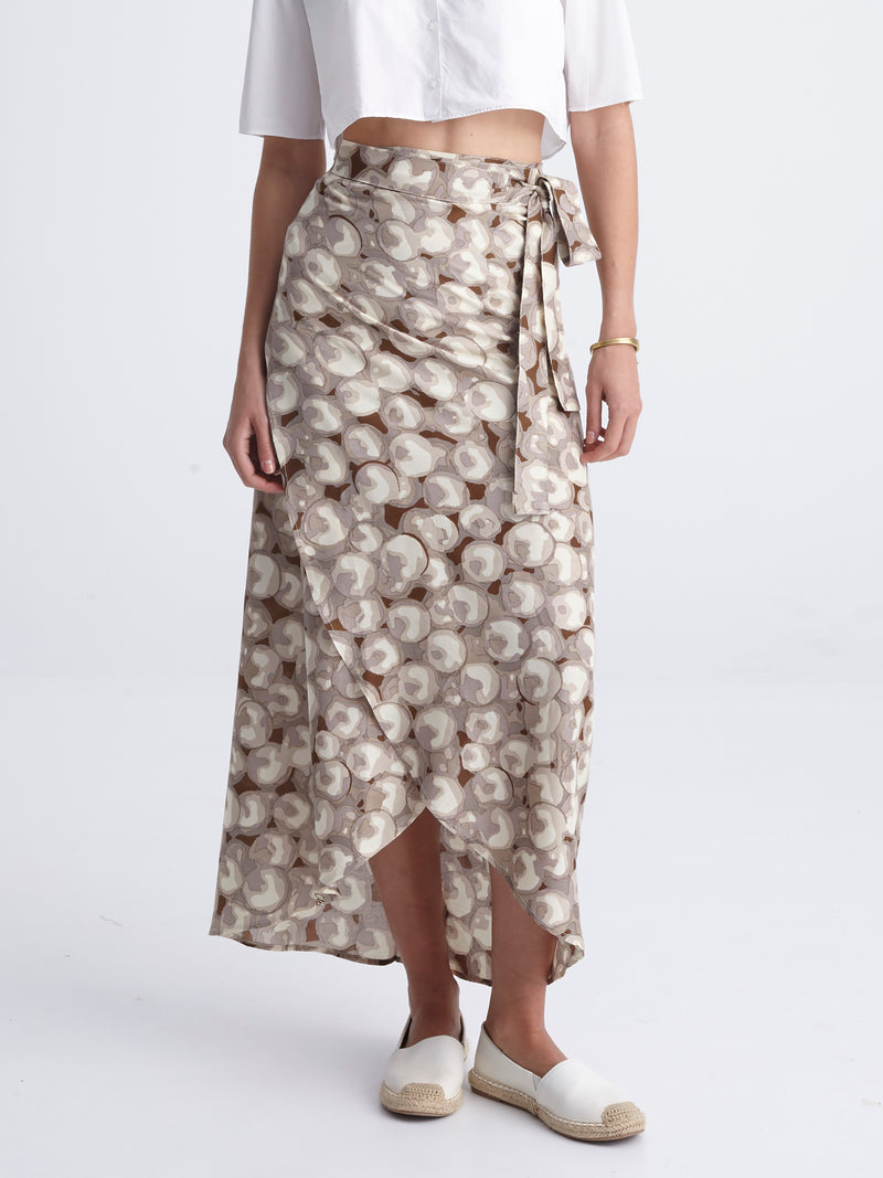 PEARLS wrap skirt