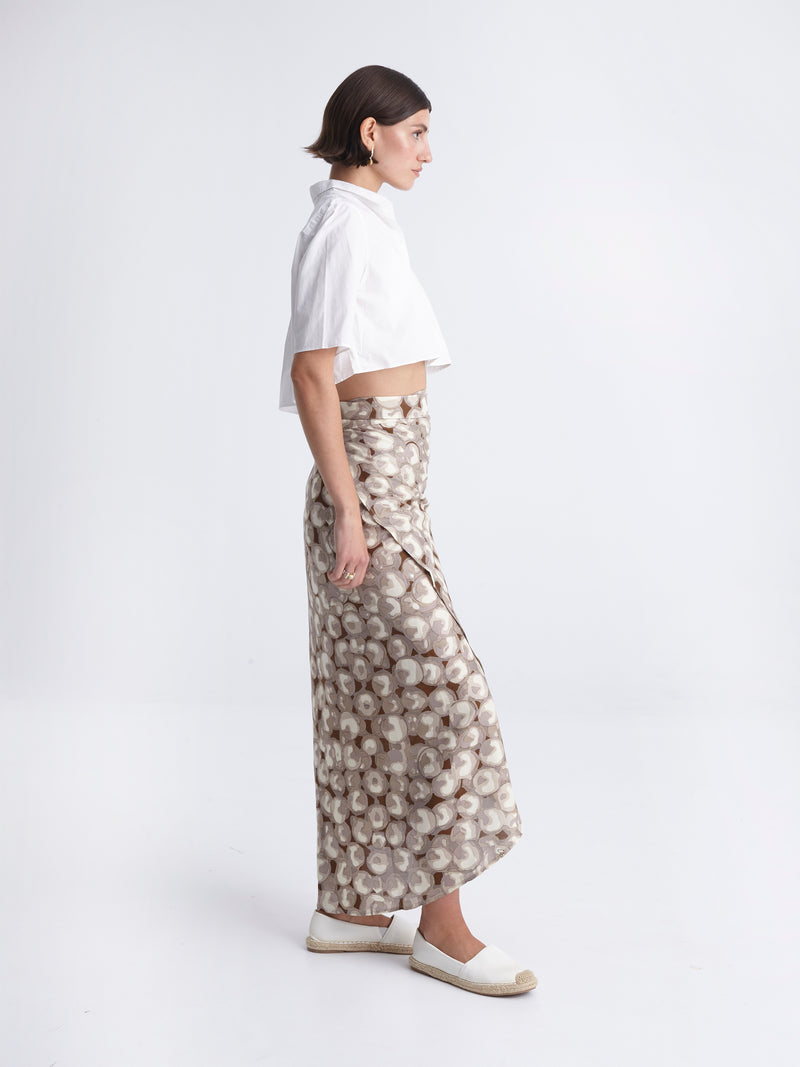 PEARLS wrap skirt