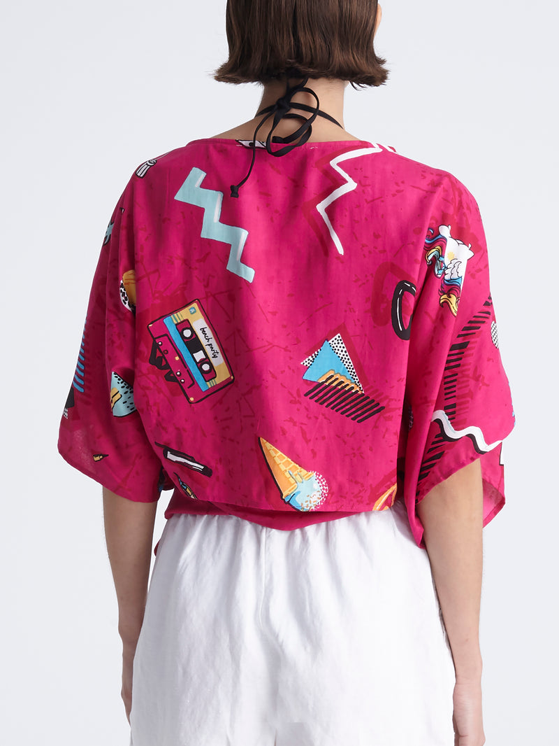 RETROFEELIA wrap kimono top
