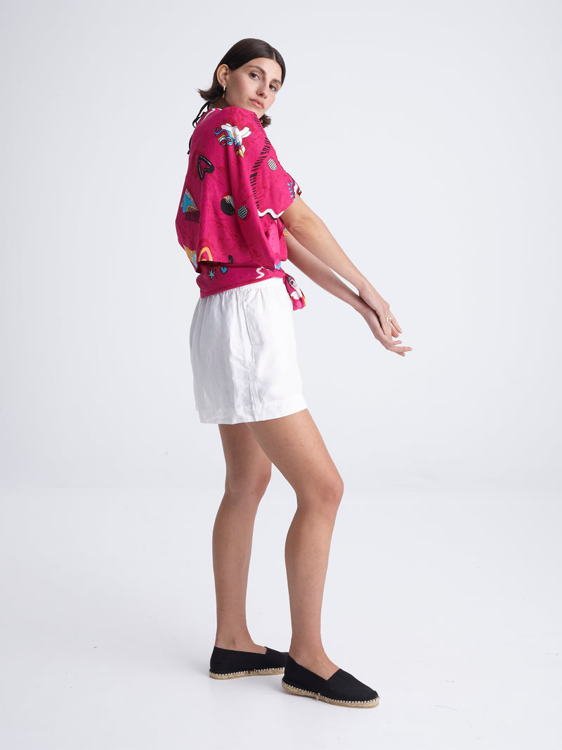 RETROFEELIA wrap kimono top
