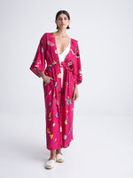 RETROFEELIA maxi kimono with double shoulders