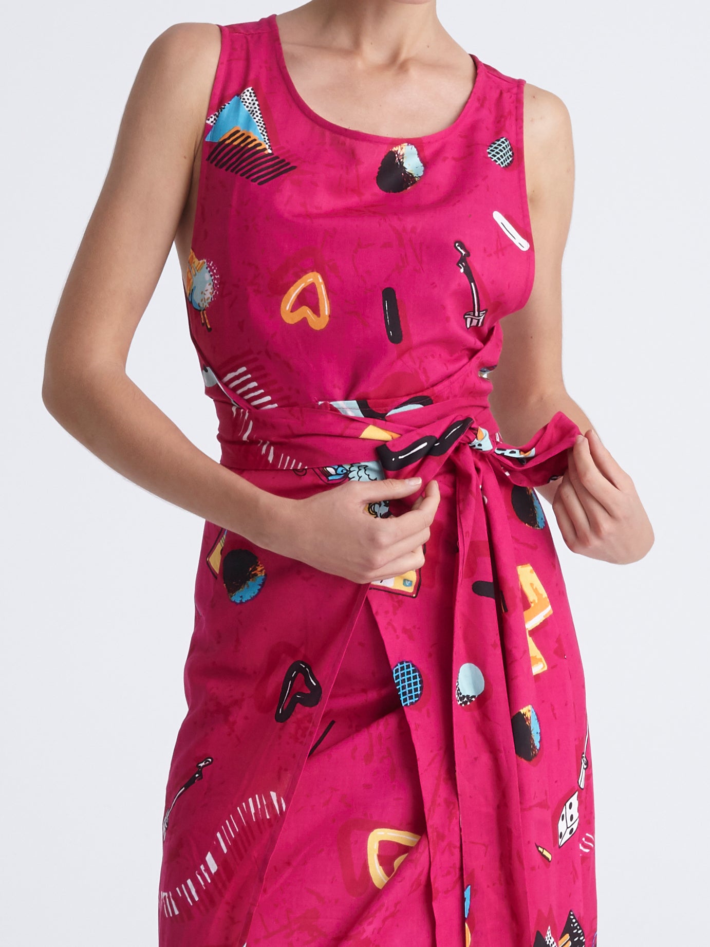 RETROFEELIA open wrap dress