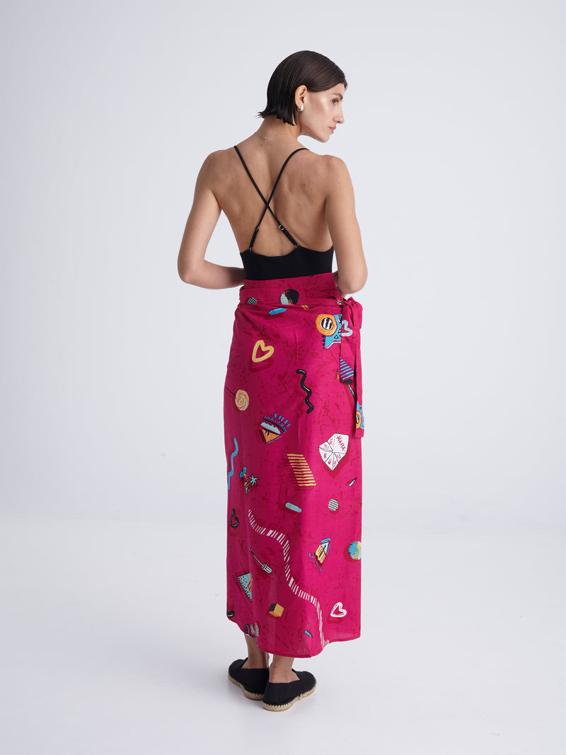 RETROFEELIA wrap skirt