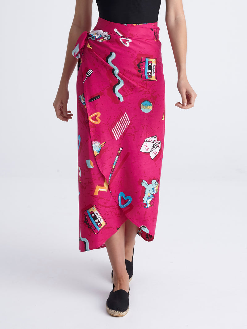 RETROFEELIA wrap skirt