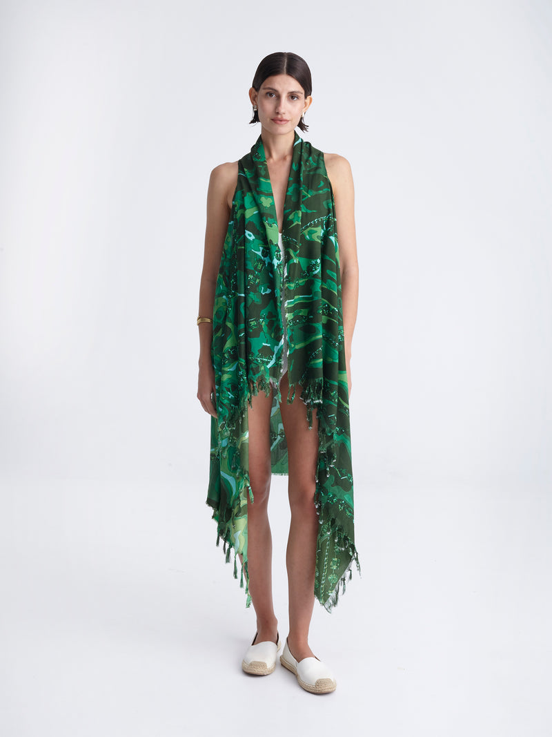 EMERALD DIVE pareo vest